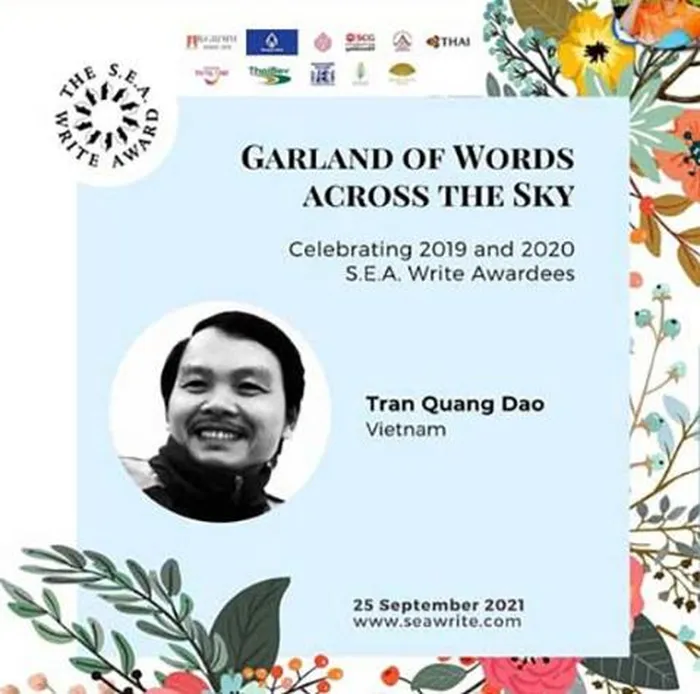 Nhà thơ Trần Quang Đạo nhận Giải thưởng ASEAN năm 2019 cho tập thơ "Bay trong mơ".