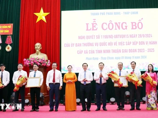 Công bố sắp xếp đơn vị hành chính cấp xã tại thành phố Phan Rang-Tháp Chàm