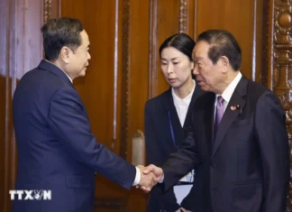 Chủ tịch Quốc hội Trần Thanh Mẫn hội đàm với Chủ tịch Hạ viện Nhật Bản