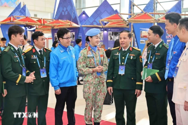 C&aacute;c đại biểu tham dự Phi&ecirc;n trọng thể Đại hội Hội Li&ecirc;n hiệp Thanh ni&ecirc;n Việt Nam lần 9. (Ảnh: Minh Đức/TTXVN)
