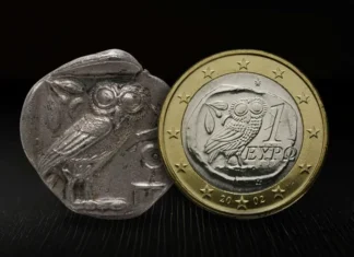 Lịch sử đáng kinh ngạc của hình tượng trên đồng xu 1 euro Hy Lạp Lịch sử đáng kinh ngạc của hình tượng trên đồng xu 1 euro Hy Lạp