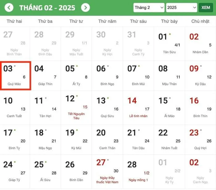 Lập xuân 2025 nhằm vào mùng 6 Tết Ất Tỵ.