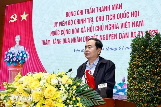 Chủ tịch Quốc hội Trần Thanh Mẫn ph&aacute;t biểu