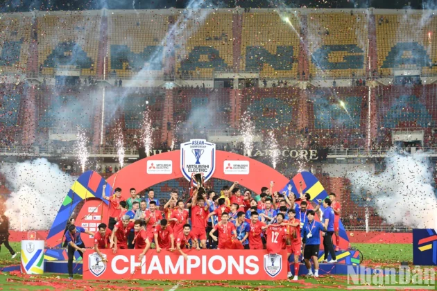 Kh&eacute;p lại h&agrave;nh tr&igrave;nh ASEAN Cup 2024 với th&agrave;nh t&iacute;ch l&agrave; chức v&ocirc; địch.