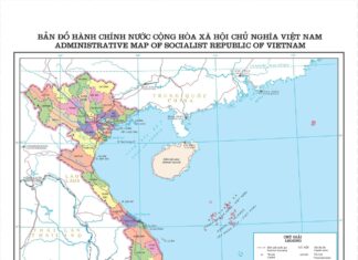 Bản đồ hành chính 63 tỉnh thành nước CHXHCN Việt Nam