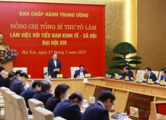 Tổng Bí thư Tô Lâm làm việc với Tiểu ban Kinh tế-Xã hội Đại hội XIV của Đảng