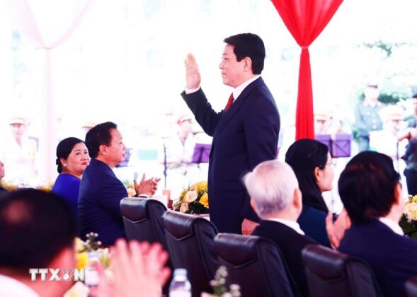 Chủ tịch nước Lương Cường dự Lễ kỷ niệm 50 năm Giải ph&oacute;ng tỉnh B&igrave;nh Phước.