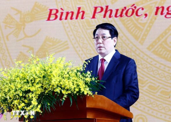 Chủ tịch nước Lương Cường ph&aacute;t biểu kỷ niệm 50 năm Giải ph&oacute;ng tỉnh B&igrave;nh Phước (23/3/1975-23/3/2025).