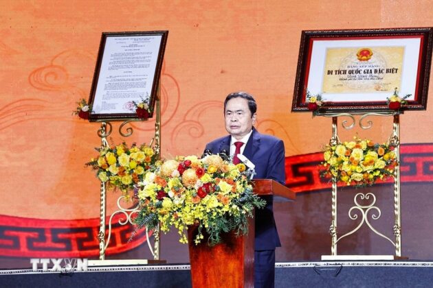 Chủ tịch Quốc hội Trần Thanh Mẫn ph&aacute;t biểu.
