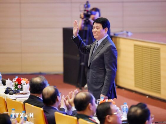 Chủ tịch nước Lương Cường dự Hội thảo khoa học quốc tế &ldquo;50 năm thống nhất đất nước: Vai tr&ograve; kiến tạo h&ograve;a b&igrave;nh của ngoại giao trong lịch sử v&agrave; hiện tại&rdquo;.
