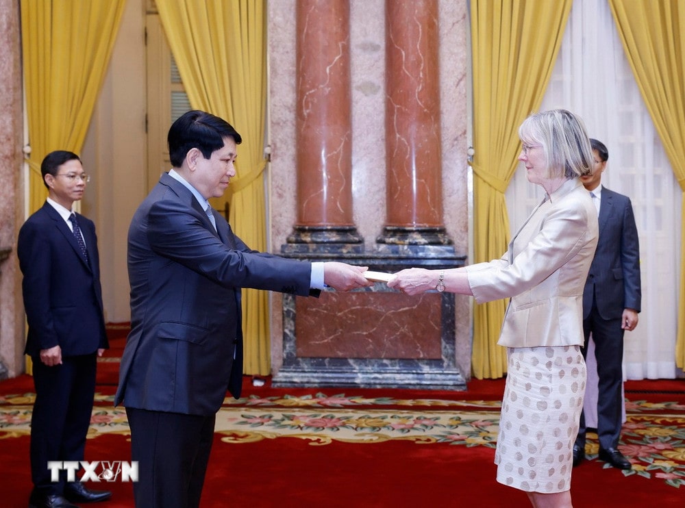 Chủ tịch nước Lương Cường tiếp các đại sứ đến trình Quốc thư Chủ tịch nước Lương Cường tiếp các đại sứ đến trình Quốc thư