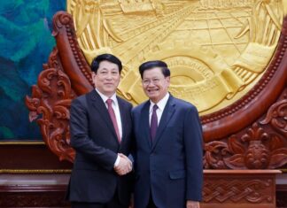 Chủ tịch nước Lương Cường hội đàm với Tổng Bí thư, Chủ tịch nước Lào