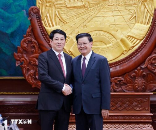 Chủ tịch nước Lương Cường hội đ&agrave;m với Tổng B&iacute; thư, Chủ tịch nước L&agrave;o