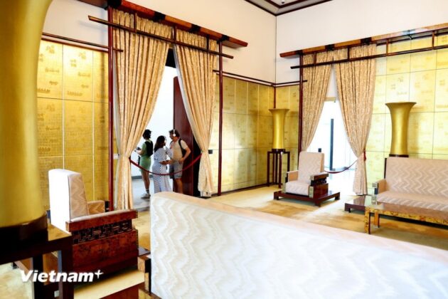 Ph&ograve;ng tr&igrave;nh Quốc thư trong Dinh Độc Lập. (Ảnh: Hồng Đạt/Vietnam+)