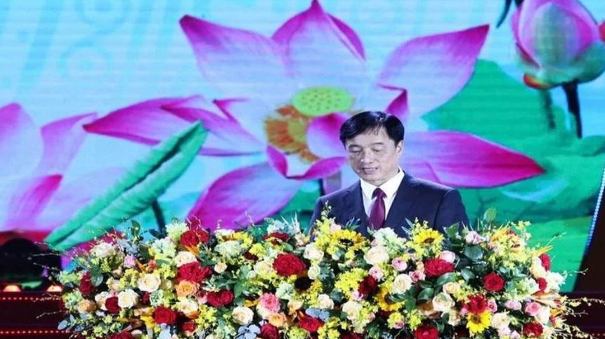 Đồng chí Nguyễn Duy Ngọc, Ủy viên Bộ Chính trị, Bí thư Trung ương Đảng, Chủ nhiệm Ủy ban Kiểm tra Trung ương phát biểu chỉ đạo tại buổi lễ.