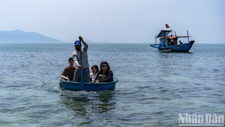 Để tới thăm đảo, du kh&aacute;ch tại Đ&agrave; Nẵng xuất ph&aacute;t từ cảng Thọ Quang, di chuyển bằng thuyền nhỏ tới khu vực c&aacute;ch đảo khoảng 200 m&eacute;t rồi đổi sang thuyền th&uacute;ng để cập đảo.