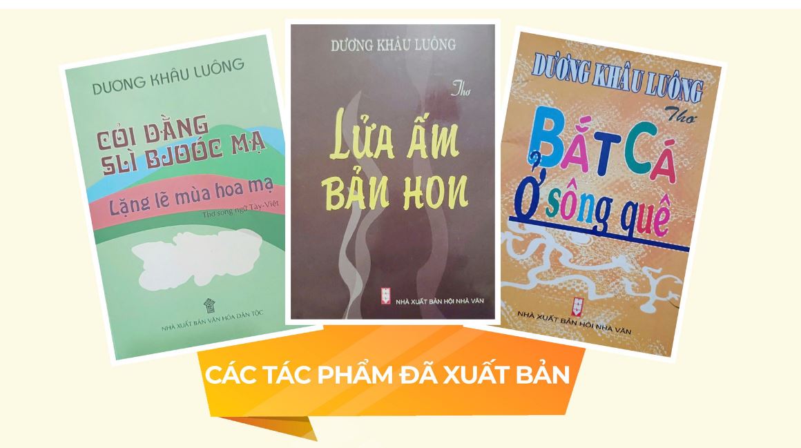 Tác phẩm đã xuất bản của nhà thơ Dương Khâu Luông-min