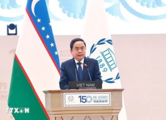 Chủ tịch Quốc hội Trần Thanh Mẫn phát biểu tại Phiên thảo luận chung IPU-150