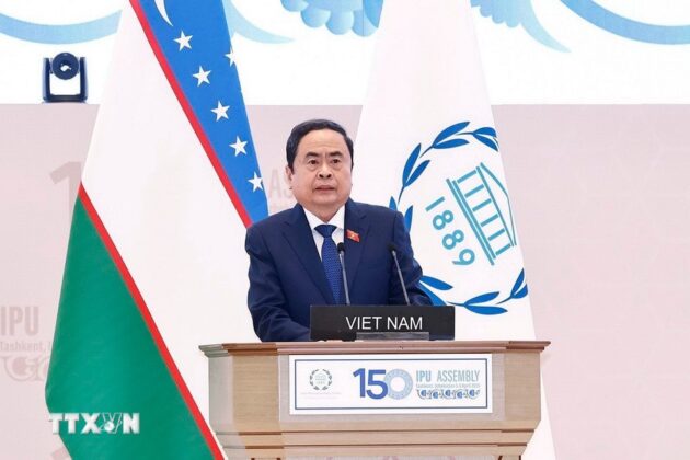 Chủ tịch Quốc hội Trần Thanh Mẫn ph&aacute;t biểu tại Phi&ecirc;n thảo luận chung IPU-150.