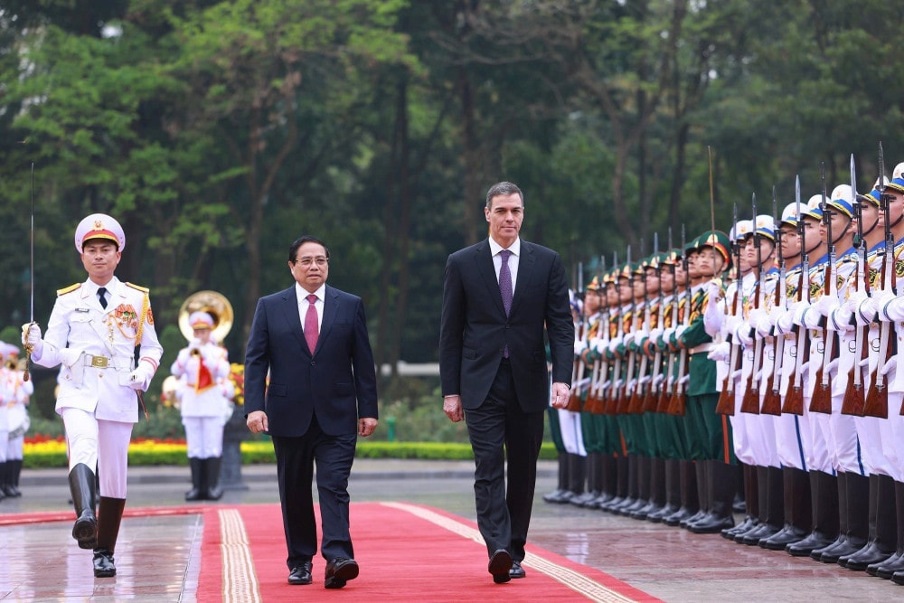 Thủ tướng Phạm Minh Chính chủ trì Lễ đón Thủ tướng Tây Ban Nha Thủ tướng Phạm Minh Chính chủ trì Lễ đón Thủ tướng Tây Ban Nha