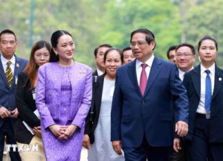 Thủ tướng Phạm Minh Chính chủ trì Lễ đón Thủ tướng Thái Lan