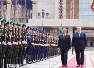 Toàn cảnh lễ đón Tổng Bí thư Tô Lâm thăm cấp Nhà nước tới Belarus