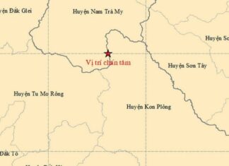 Xảy ra động đất ở Quảng Nam và Kon Tum