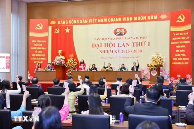 Đại hội biểu quyết th&ocirc;ng qua chương tr&igrave;nh đại hội.
