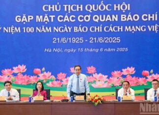 Chủ tịch Quốc hội Trần Thanh Mẫn gặp mặt các cơ quan báo chí