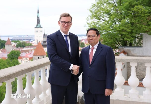 Thủ tướng Phạm Minh Ch&iacute;nh v&agrave; Thủ tướng Cộng h&ograve;a Estonia Kristen Michal.