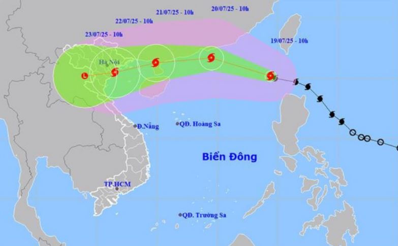 Bão số 3 Wipha 2025: Di chuyển nhanh, hoàn lưu rộng, có thể giật cấp 15
