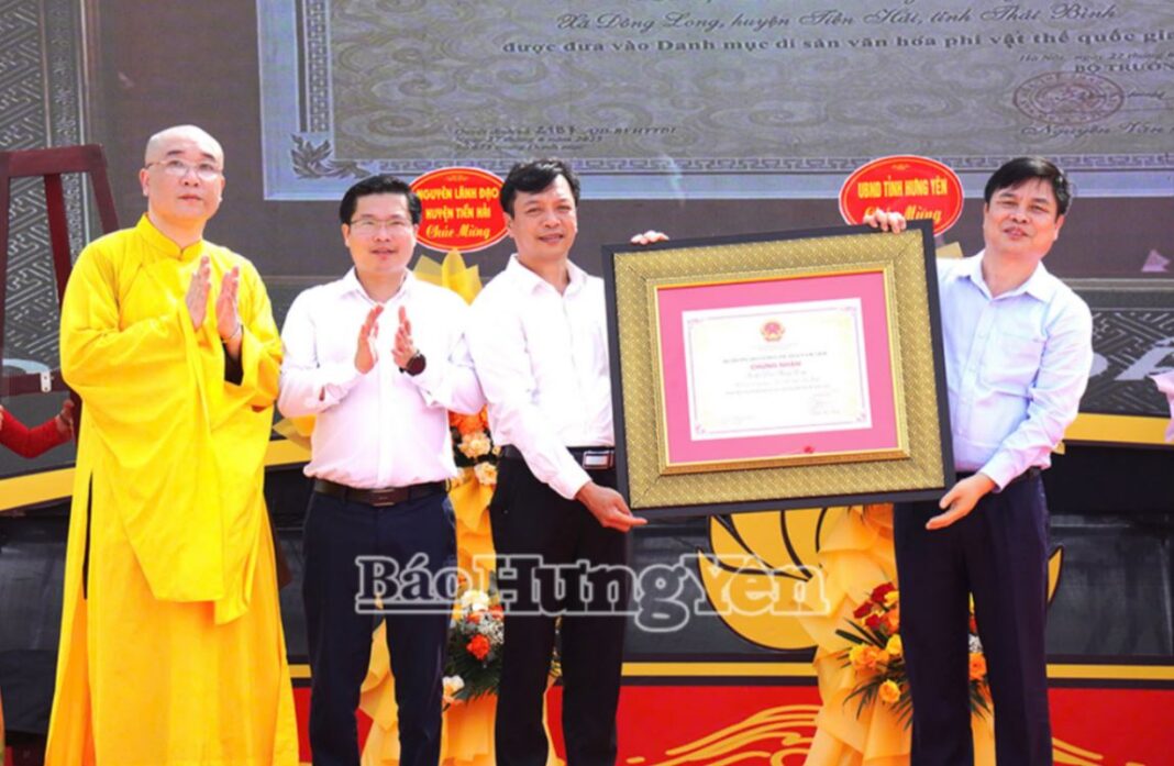 Hưng Yên đón chứng nhận Lễ hội đền Hưng Long là Di sản văn hóa phi vật thể quốc gia Hưng Yên đón chứng nhận Lễ hội đền Hưng Long là Di sản văn hóa phi vật thể quốc gia
