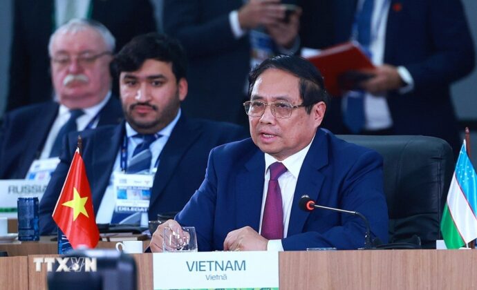 Thủ tướng Phạm Minh Ch&iacute;nh ph&aacute;t biểu tại Phi&ecirc;n thảo luận cấp cao "Tăng cường chủ nghĩa đa phương, c&aacute;c vấn đề kinh tế-t&agrave;i ch&iacute;nh v&agrave; tr&iacute; tuệ nh&acirc;n tạo".