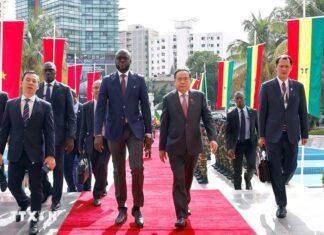 Lễ đón Chủ tịch Quốc hội Trần Thanh Mẫn thăm chính thức Senegal