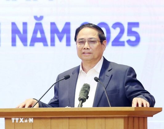 Thủ tướng Phạm Minh Ch&iacute;nh ph&aacute;t biểu.