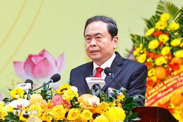 Chủ tịch Quốc hội Trần Thanh Mẫn ph&aacute;t biểu chỉ đạo Đại hội.