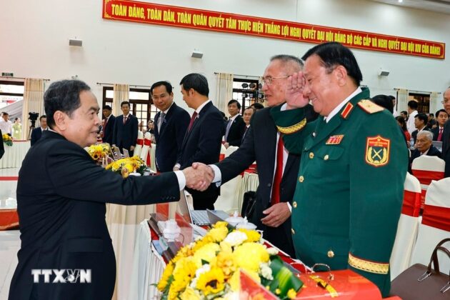 Chủ tịch Quốc hội Trần Thanh Mẫn với đại biểu dự Đại hội.