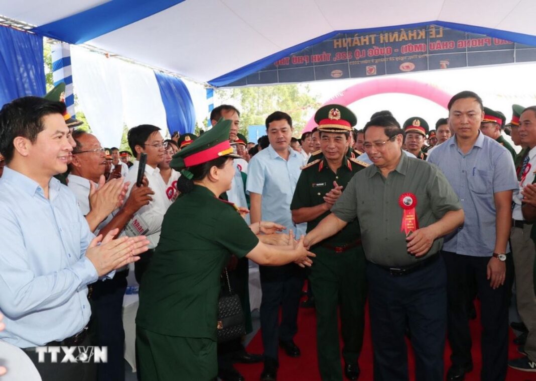 Thủ tướng Phạm Minh Chính dự lễ khánh thành cầu Phong Châu mới
