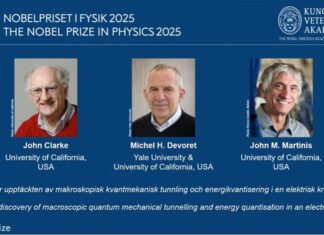 Giải Nobel Vật lý 2025 vinh danh 3 nhà khoa học Mỹ Giải Nobel Vật lý 2025 vinh danh 3 nhà khoa học Mỹ