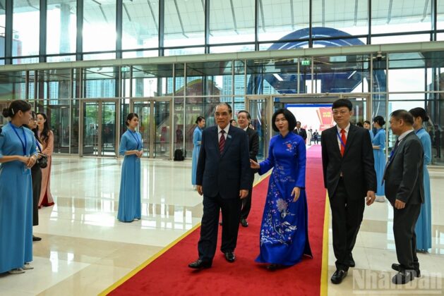 Nguy&ecirc;n Tổng B&iacute; thư N&ocirc;ng Đức Mạnh dự Đại hội Đảng bộ th&agrave;nh phố H&agrave; Nội lần thứ 18. (Ảnh: DUY LINH)