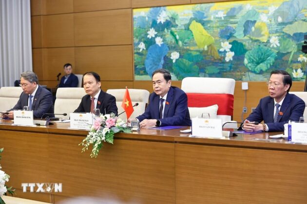 Chủ tịch Quốc hội Trần Thanh Mẫn ph&aacute;t biểu.