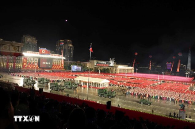 Lễ duyệt binh kỷ niệm 80 năm th&agrave;nh lập Đảng Lao động Triều Ti&ecirc;n.