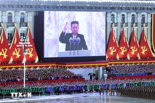 Chủ tịch Quốc vụ nước Cộng h&ograve;a D&acirc;n chủ Nh&acirc;n d&acirc;n Triều Ti&ecirc;n Kim Jong Un ph&aacute;t biểu.