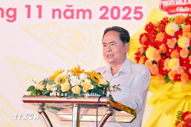 Chủ tịch Quốc hội Trần Thanh Mẫn ph&aacute;t biểu tại Ng&agrave;y hội.