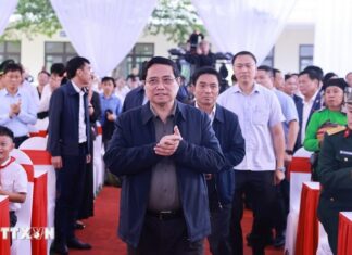 Thủ tướng Phạm Minh Chính dự khởi công xây dựng các trường nội trú ở các xã biên giới đất liền
