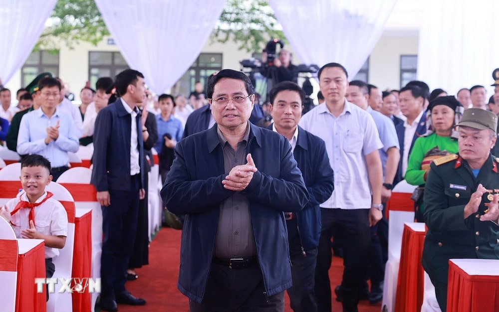 Thủ tướng Phạm Minh Chính dự khởi công xây dựng các trường nội trú ở các xã biên giới đất liền Thủ tướng Phạm Minh Chính dự khởi công xây dựng các trường nội trú ở các xã biên giới đất liền