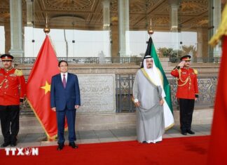 Lễ đón chính thức Thủ tướng Phạm Minh Chính thăm chính thức Kuwait