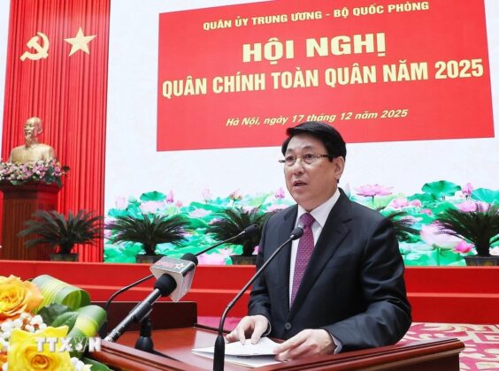 Chủ tịch nước Lương Cường ph&aacute;t biểu chỉ đạo. (Ảnh: L&acirc;m Kh&aacute;nh/TTXVN)