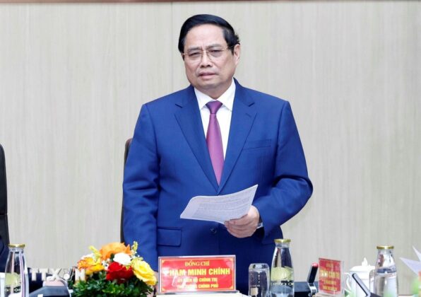 Thủ tướng Phạm Minh Ch&iacute;nh ph&aacute;t biểu.