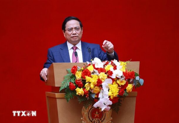 Thủ tướng Phạm Minh Ch&iacute;nh ph&aacute;t biểu kết luận Hội nghị đảm bảo an ninh, trật tự phục vụ ph&aacute;t triển kinh tế-x&atilde; hội V&ugrave;ng đồng bằng s&ocirc;ng Cửu Long.